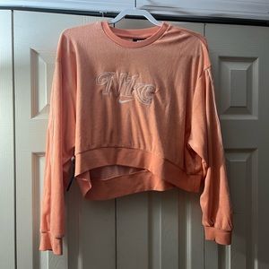 Nike Vintage Women’s Cropped Orange Pullover - size M